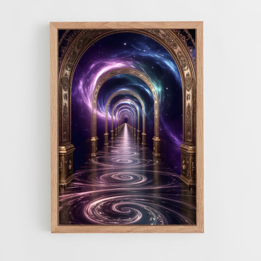 Poster Tunnel Galactique – affiche Art spatial (vue 4)